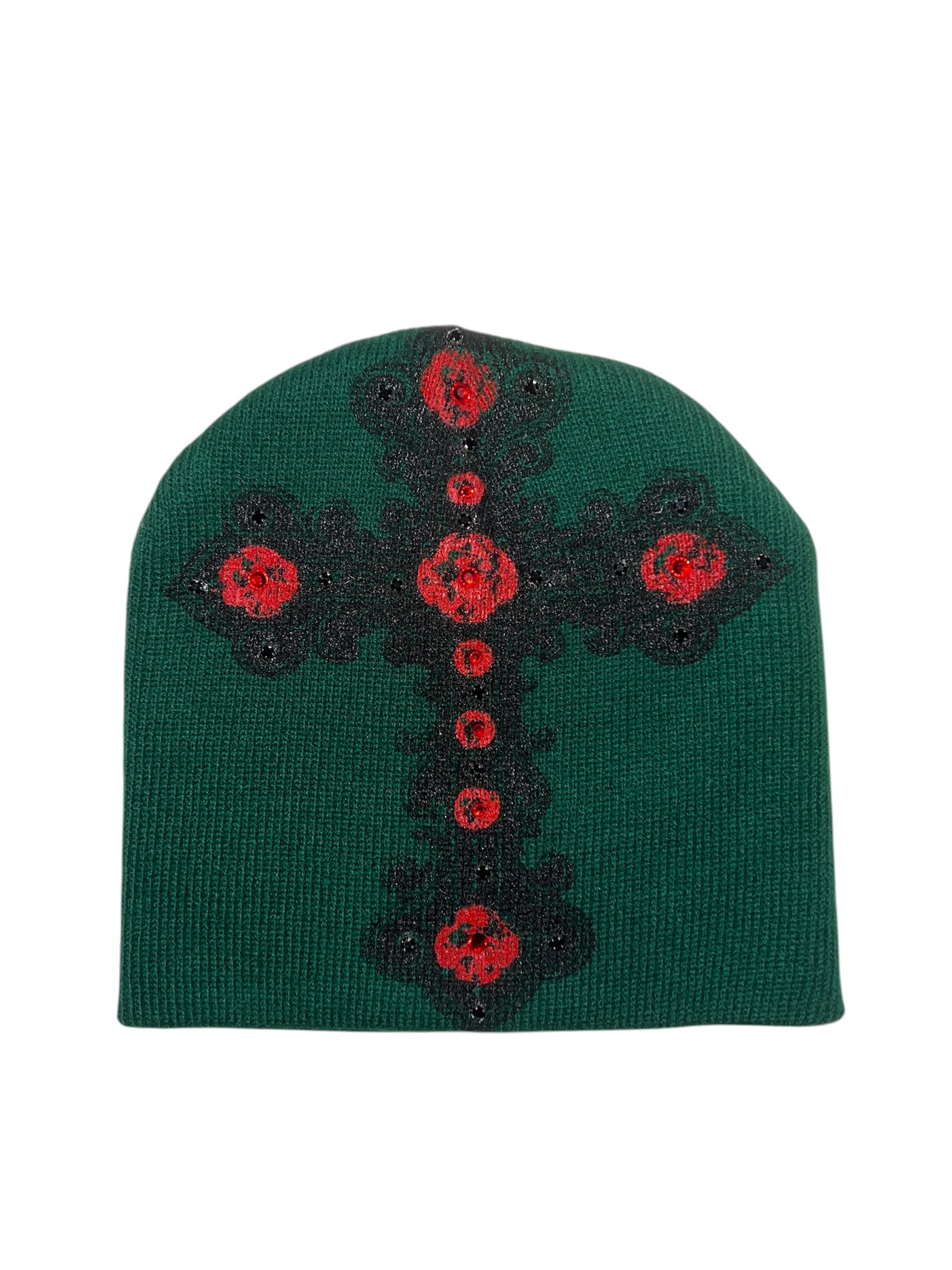 “CROSS” [Forest Green w/ stones]